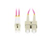 FIBER OPTIC PATCHCORD MM LC/UPC-SC/UPC DUPLEX 3M LSZH OM4 50/125 3.0MM VIOLET LANBERG