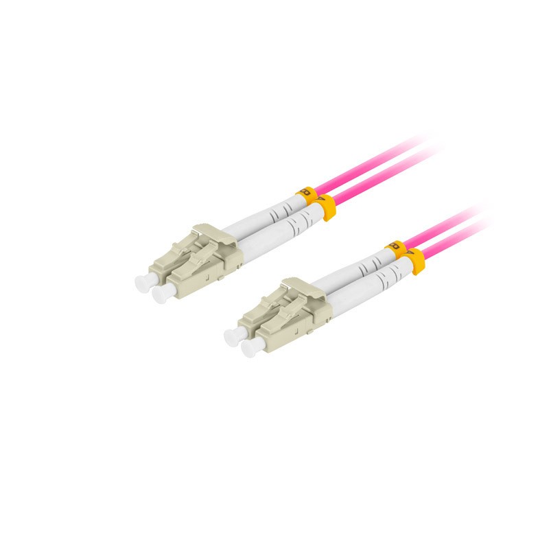 PATCHCORD ŚWIATŁOWODOWY MM LC/UPC-LC/UPC DUPLEX 3.0MM OM4 50/125 LSZH 3M FIOLETOWY LANBERG PATCHCORD ŚWIATŁOWODOWY MM LC/UPC-LC/UPC DUPLEX 3.0MM OM4 50/125 LSZH 3M FIOLETOWY LANBERG