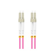 PATCHCORD ŚWIATŁOWODOWY MM LC/UPC-LC/UPC DUPLEX 3.0MM OM4 50/125 LSZH 3M FIOLETOWY LANBERG