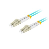 PATCHCORD ŚWIATŁOWODOWY MM LC/UPC-LC/UPC DUPLEX 3.0MM OM3 50/125 LSZH 10M AQUA LANBERG
