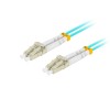 PATCHCORD ŚWIATŁOWODOWY MM LC/UPC-LC/UPC DUPLEX 3.0MM OM3 50/125 LSZH 10M AQUA LANBERG