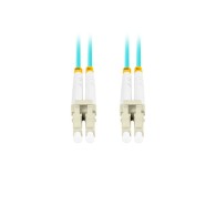 PATCHCORD ŚWIATŁOWODOWY MM LC/UPC-LC/UPC DUPLEX 3.0MM OM3 50/125 LSZH 10M AQUA LANBERG