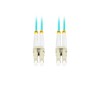 PATCHCORD ŚWIATŁOWODOWY MM LC/UPC-LC/UPC DUPLEX 3.0MM OM3 50/125 LSZH 10M AQUA LANBERG
