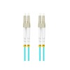 PATCHCORD ŚWIATŁOWODOWY MM LC/UPC-LC/UPC DUPLEX 3.0MM OM3 50/125 LSZH 0.5M AQUA LANBERG
