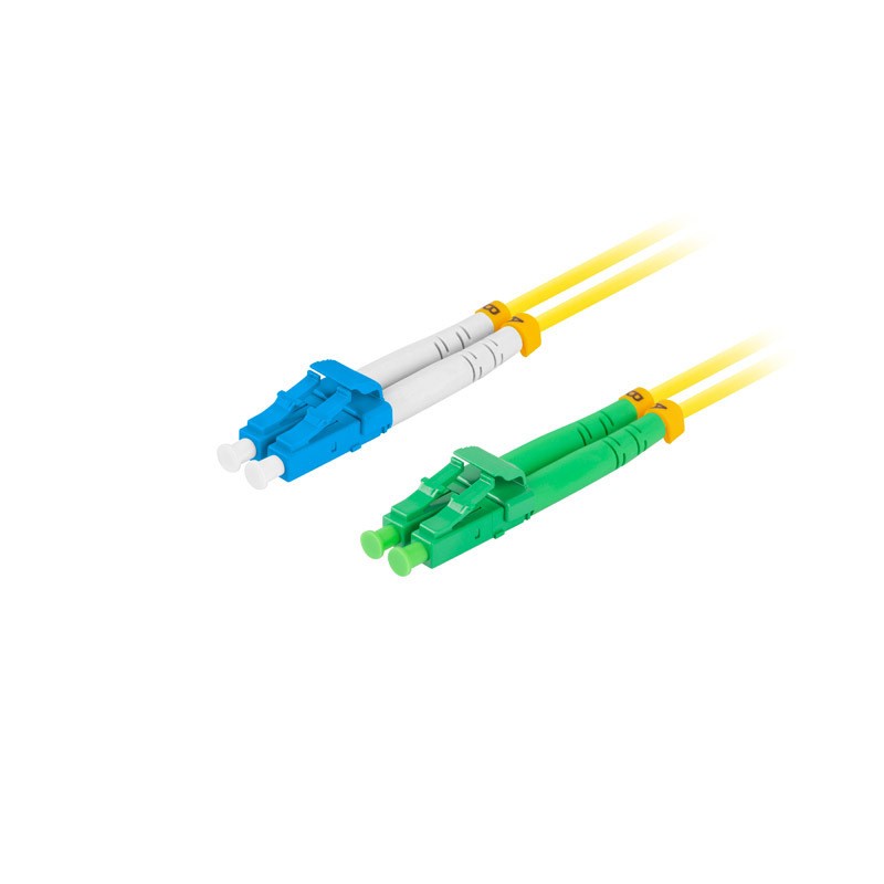 PATCHCORD ŚWIATŁOWODOWY SM LC/APC-LC/UPC DUPLEX 3.0MM LSZH G657A1 1M ŻÓŁTY LANBERG PATCHCORD ŚWIATŁOWODOWY SM LC/APC-LC/UPC DUPLEX 3.0MM LSZH G657A1 1M ŻÓŁTY LANBERG