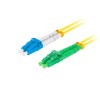 PATCHCORD ŚWIATŁOWODOWY SM LC/APC-LC/UPC DUPLEX 3.0MM LSZH G657A1 0.5M ŻÓŁTY LANBERG