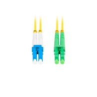 PATCHCORD ŚWIATŁOWODOWY SM LC/APC-LC/UPC DUPLEX 3.0MM LSZH G657A1 0.5M ŻÓŁTY LANBERG