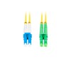 PATCHCORD ŚWIATŁOWODOWY SM LC/APC-LC/UPC DUPLEX 3.0MM LSZH G657A1 0.5M ŻÓŁTY LANBERG