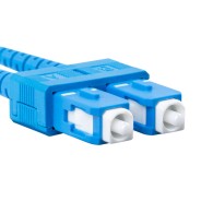 PATCHCORD ŚWIATŁOWODOWY SM SC/UPC-LC/UPC DUPLEX 3.0MM LSZH G657A1 0.5M ŻÓŁTY LANBERG