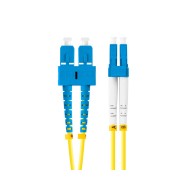 PATCHCORD ŚWIATŁOWODOWY SM SC/UPC-LC/UPC DUPLEX 3.0MM LSZH G657A1 0.5M ŻÓŁTY LANBERG