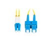 PATCHCORD ŚWIATŁOWODOWY SM SC/UPC-LC/UPC DUPLEX 3.0MM LSZH G657A1 0.5M ŻÓŁTY LANBERG