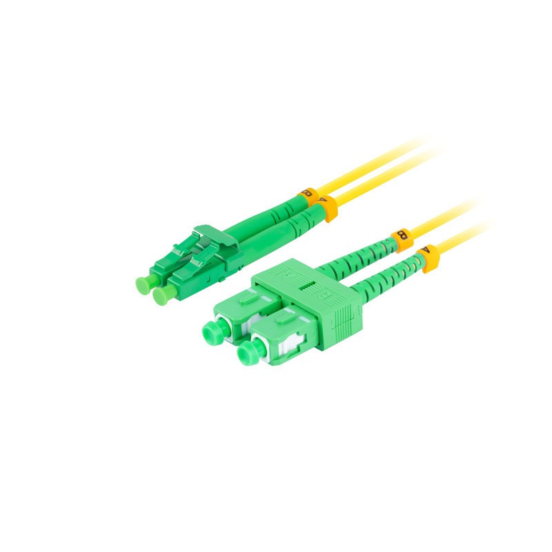 FIBER OPTIC PATCHCORD SM SC/APC-LC/APC DUPLEX 1M LSZH G657A1 3.0MM YELLOW LANBERG FIBER OPTIC PATCHCORD SM SC/APC-LC/APC DUPLEX 1M LSZH G657A1 3.0MM YELLOW LANBERG