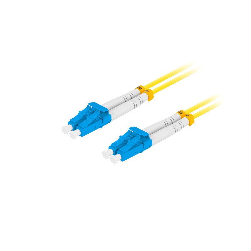 PATCHCORD ŚWIATŁOWODOWY SM LC/UPC-LC/UPC DUPLEX 3.0MM LSZH G657A1 0.5M ŻÓŁTY LANBERG PATCHCORD ŚWIATŁOWODOWY SM LC/UPC-LC/UPC DUPLEX 3.0MM LSZH G657A1 0.5M ŻÓŁTY LANBERG