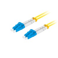 PATCHCORD ŚWIATŁOWODOWY SM LC/UPC-LC/UPC DUPLEX 3.0MM LSZH G657A1 0.5M ŻÓŁTY LANBERG