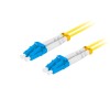PATCHCORD ŚWIATŁOWODOWY SM LC/UPC-LC/UPC DUPLEX 3.0MM LSZH G657A1 0.5M ŻÓŁTY LANBERG