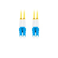 PATCHCORD ŚWIATŁOWODOWY SM LC/UPC-LC/UPC DUPLEX 3.0MM LSZH G657A1 0.5M ŻÓŁTY LANBERG