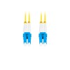 PATCHCORD ŚWIATŁOWODOWY SM LC/UPC-LC/UPC DUPLEX 3.0MM LSZH G657A1 0.5M ŻÓŁTY LANBERG