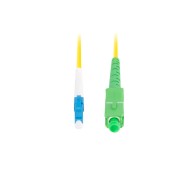 FIBER OPTIC PATCHCORD SM LC/UPC-SC/APC SIMPLEX 1M LSZH G657A1 3.0MM YELLOW LANBERG