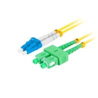 FIBER OPTIC PATCHCORD SM LC/UPC-SC/APC DUPLEX 1M LSZH G657A1 3.0MM YELLOW LANBERG