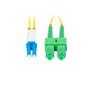 FIBER OPTIC PATCHCORD SM LC/UPC-SC/APC DUPLEX 1M LSZH G657A1 3.0MM YELLOW LANBERG