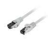 PATCHCORD CAT.8.1 S/FTP LSZH CU 2M GREY FLUKE PASSED LANBERG