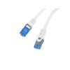 PATCHCORD KAT.6A S/FTP LSZH CCA 0.25M BIAŁY FLUKE PASSED LANBERG