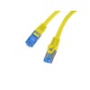 PATCHCORD CAT.6A S/FTP LSZH CCA 0.25M YELLOW FLUKE PASSED LANBERG