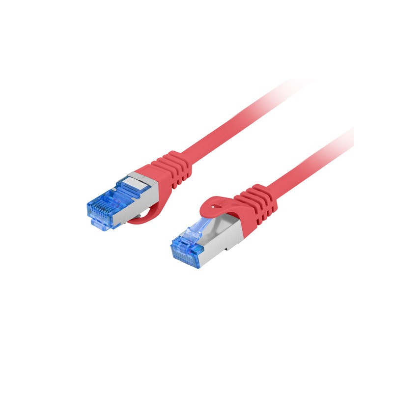 PATCHCORD CAT.6A S/FTP LSZH CCA 0.25M RED FLUKE PASSED LANBERG PATCHCORD CAT.6A S/FTP LSZH CCA 0.25M RED FLUKE PASSED LANBERG