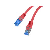 PATCHCORD KAT.6A S/FTP LSZH CCA 0.25M CZERWONY FLUKE PASSED LANBERG
