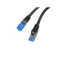 PATCHCORD CAT.6A S/FTP LSZH CCA 0.25M BLACK FLUKE PASSED LANBERG