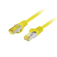 PATCHCORD CAT.6A S/FTP LSZH CU 0.5M YELLOW FLUKE PASSED LANBERG