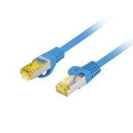 PATCHCORD KAT.6A S/FTP LSZH CU 0.25M NIEBIESKI FLUKE PASSED LANBERG