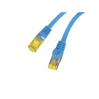 PATCHCORD KAT.6A S/FTP LSZH CU 0.25M NIEBIESKI FLUKE PASSED LANBERG
