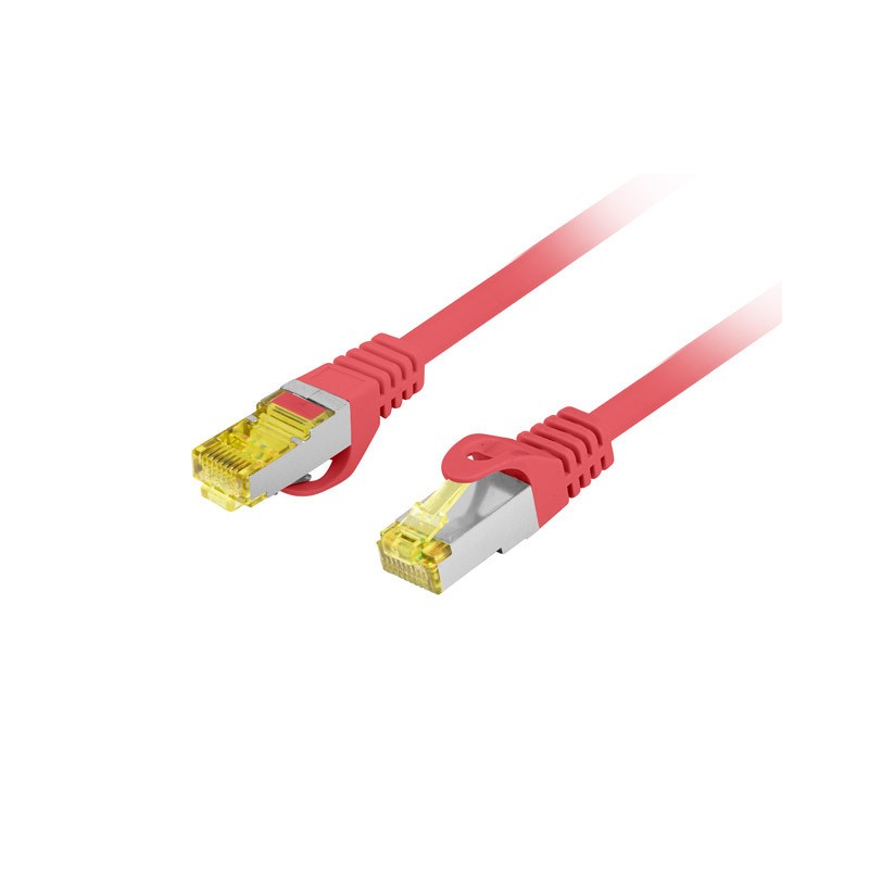 PATCHCORD CAT.6A S/FTP LSZH CU 0.5M RED FLUKE PASSED LANBERG