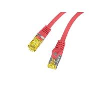 PATCHCORD CAT.6A S/FTP LSZH CU 0.5M RED FLUKE PASSED LANBERG