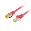 PATCHCORD CAT.6A S/FTP LSZH CU 0.25M RED FLUKE PASSED LANBERG