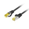 PATCHCORD CAT.6A S/FTP LSZH CU 1M BLACK FLUKE PASSED LANBERG
