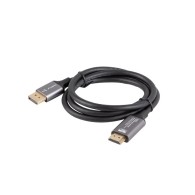 KABEL DISPLAYPORT(M) ->HDMI(M) 1M 4K CZARNO-SREBRNY LANBERG