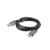 KABEL DISPLAYPORT(M) ->HDMI(M) 1M 4K CZARNO-SREBRNY LANBERG