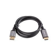 KABEL DISPLAYPORT(M) ->HDMI(M) 1M 4K CZARNO-SREBRNY LANBERG