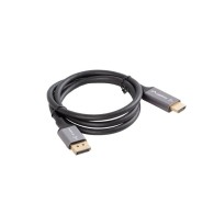 KABEL DISPLAYPORT(M) ->HDMI(M) 1M 4K CZARNO-SREBRNY LANBERG