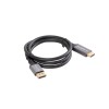 KABEL DISPLAYPORT(M) ->HDMI(M) 1M 4K CZARNO-SREBRNY LANBERG