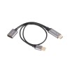 HDMI(M)->DISPLAYPORT(F) ADAPTER 4K ON CABLE 20CM SILVER LANBERG