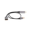 HDMI(M)->DISPLAYPORT(F) ADAPTER 4K ON CABLE 20CM SILVER LANBERG