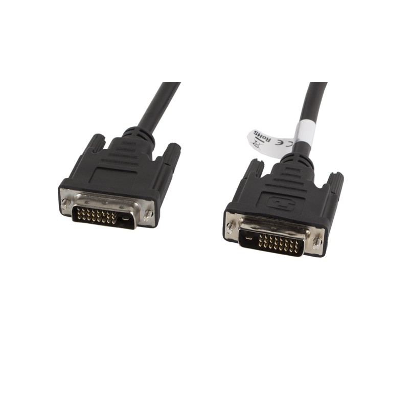 DVI-D(M)(24+1)->DVI-D(M)(24+1) CABLE 3M BLACK DUAL LINK LANBERG DVI-D(M)(24+1)->DVI-D(M)(24+1) CABLE 3M BLACK DUAL LINK LANBERG