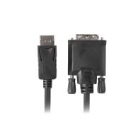 DISPLAYPORT(M) V1.2->DVI-D(M)(24+1) CABLE 1.8M BLACK DUAL LINK LANBERG
