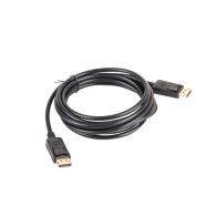 DISPLAYPORT M/M CABLE 19 PIN V1.2 3M 4K BLACK LANBERG