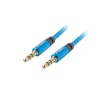 KABEL AUDIO MINIJACK 3.5MM M/M 3 PIN 2M NIEBIESKI PREMIUM LANBERG