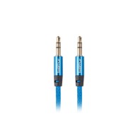 KABEL AUDIO MINIJACK 3.5MM M/M 3 PIN 2M NIEBIESKI PREMIUM LANBERG