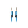 KABEL AUDIO MINIJACK 3.5MM M/M 3 PIN 2M NIEBIESKI PREMIUM LANBERG